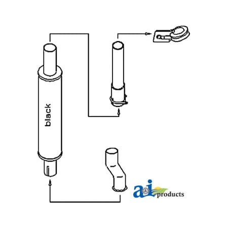 A & I Products Muffler & Pipe Conversion Kit 8.7" x10.4" x30.7" A-JD2150K